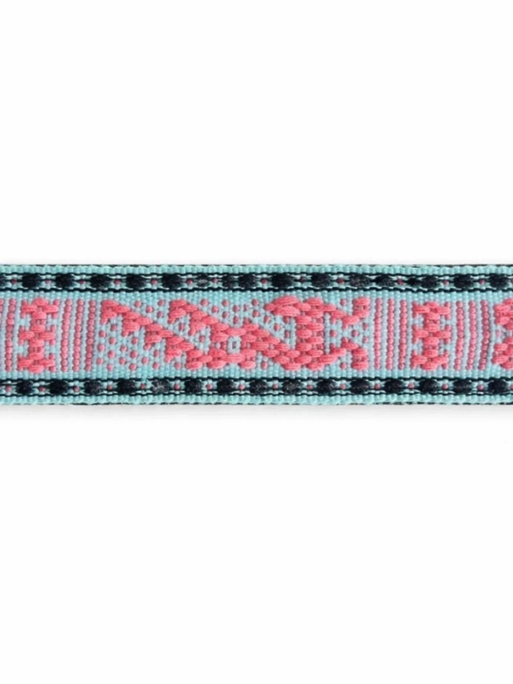 Xolo Leather Dog Collar Small Red Turquoise Embroidered Adjustable 12-15